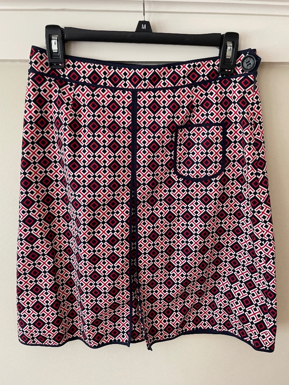 Tory Burch Geometric Monogram A-Line Skirt l size 4